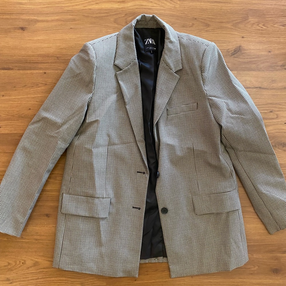 Zara checkered blazer